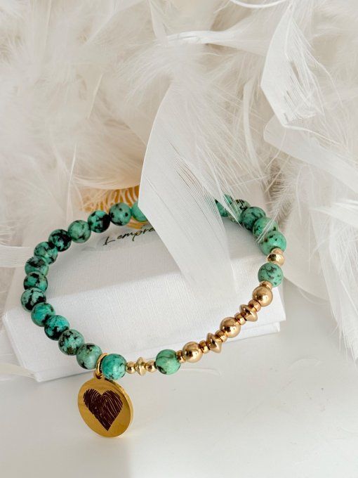 Turquoise Africaine - Apprêts Gold filled